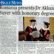 Romania gives Dr. Suver honorary degree - Hürriyet Daily News