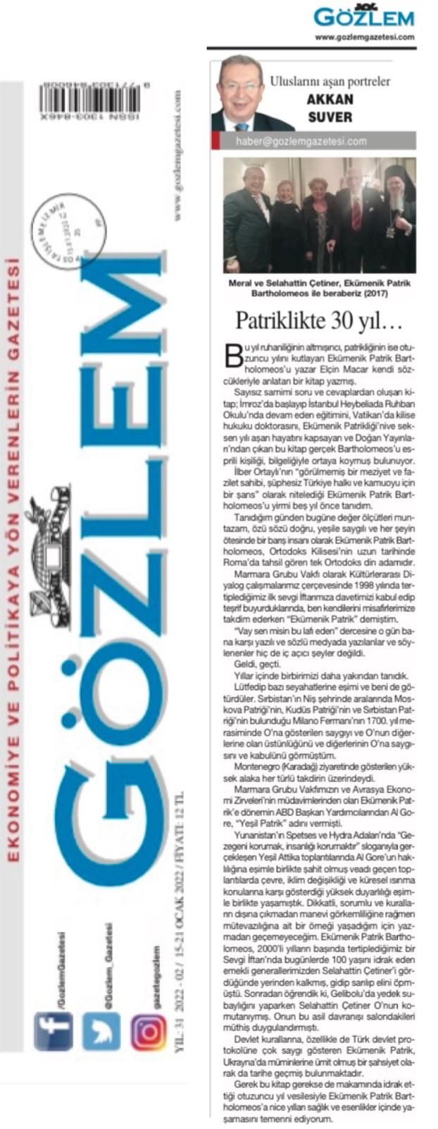 Gözlem Gazetesi 21.01.2022