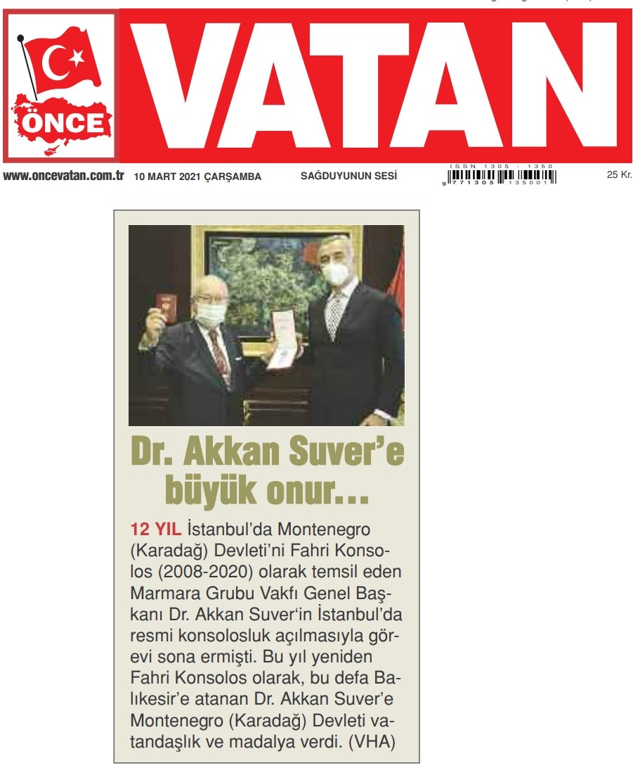 Önce Vatan Newspaper