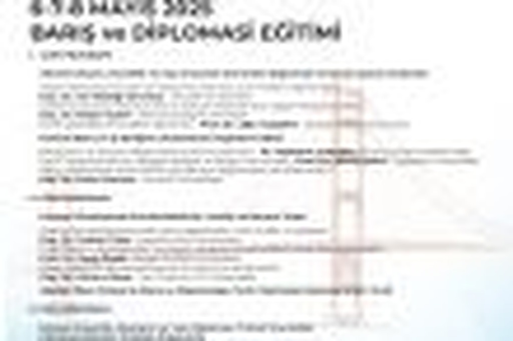Peace and Diplomacy Training, 6-8 May 2025