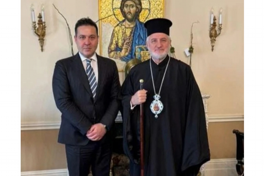 Kemal Erkan Başpiskopos Elpidophoros ile New York’ta görüştü