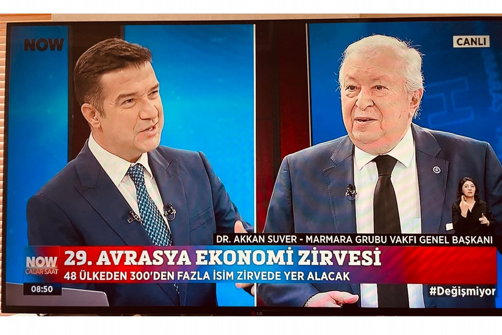 Akkan Suver NOW TV de 29.Avrasya Ekonomi Zirvesini anlattı.