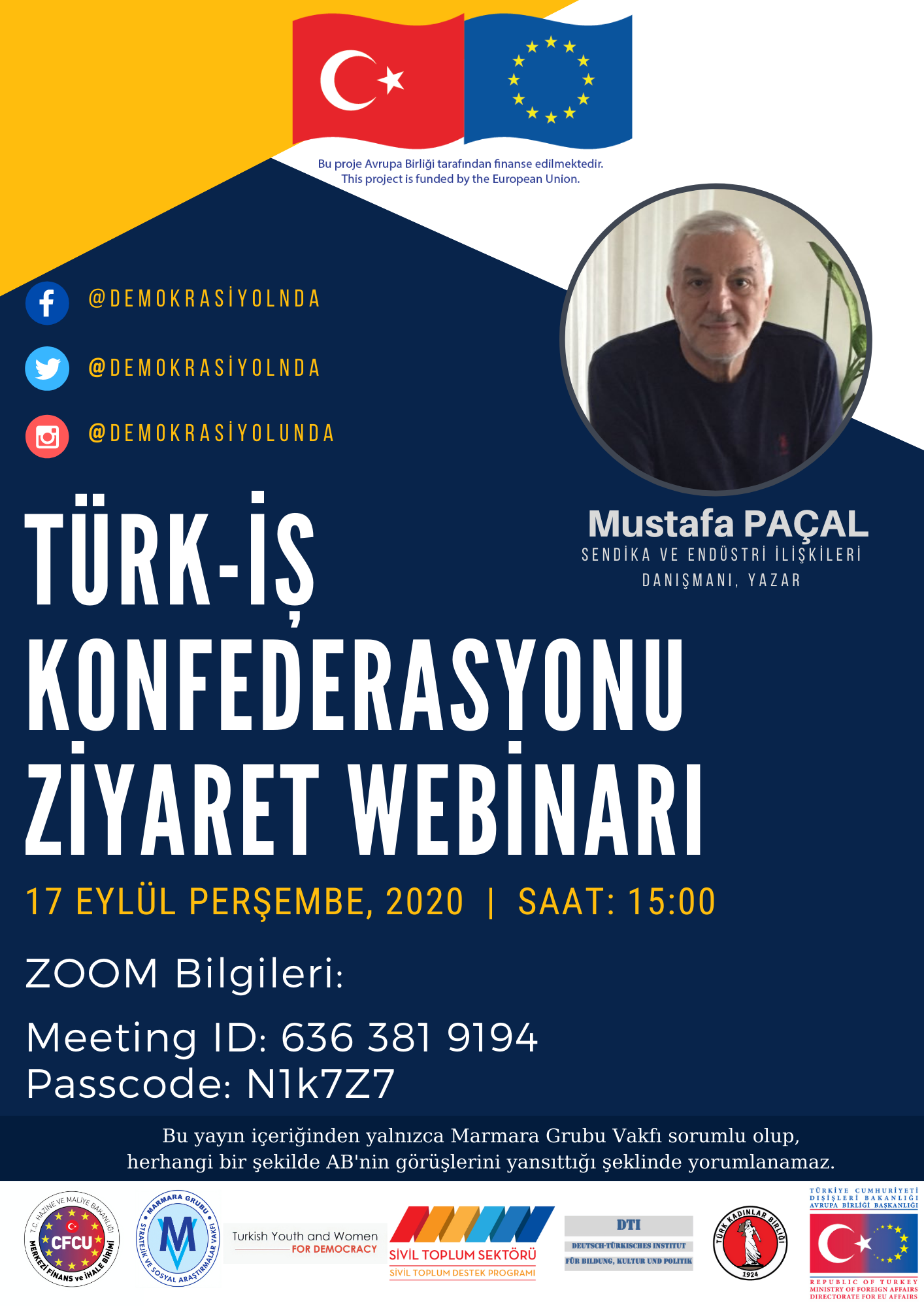 Zoom Üzerinden Üçüncü Webinarımız Gerçekleşti Zoom Üzerinden Üçüncü Webinarımız Gerçekleşti
